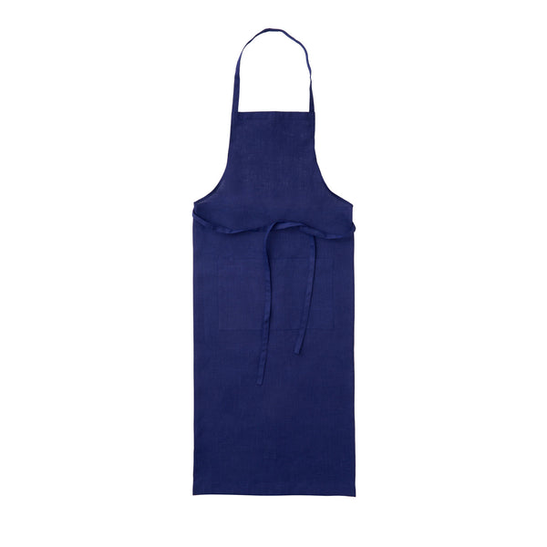 Fog Linen Work Linen Full Apron: Blue Violet