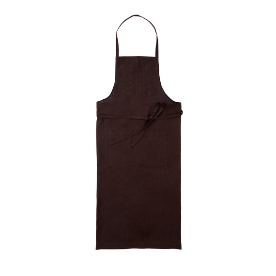 Fog Linen Work Linen Full Apron: Chocolate
