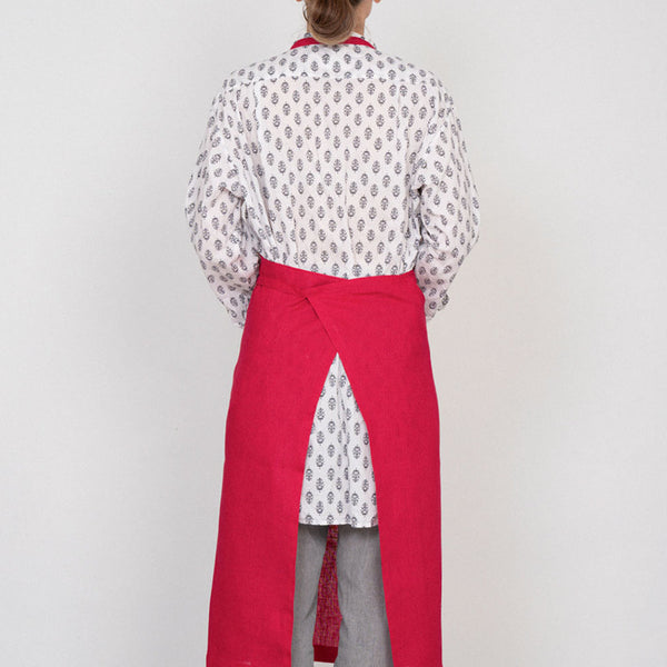 Fog Linen Work Linen Full Apron: Fromboise