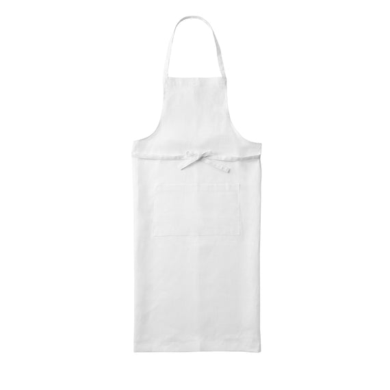 Fog Linen Work Linen Full Apron: White