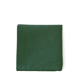 Fog Linen Work Linen Handkerchief: Vert Ecossais