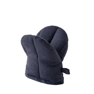 Fog Linen Work Linen Oven Mitten: Black