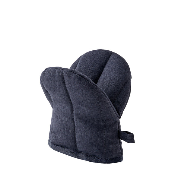 Fog Linen Work Linen Oven Mitten: Black