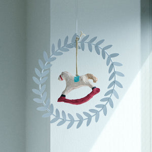 Fog Linen Work Metal Olive Wreath: White