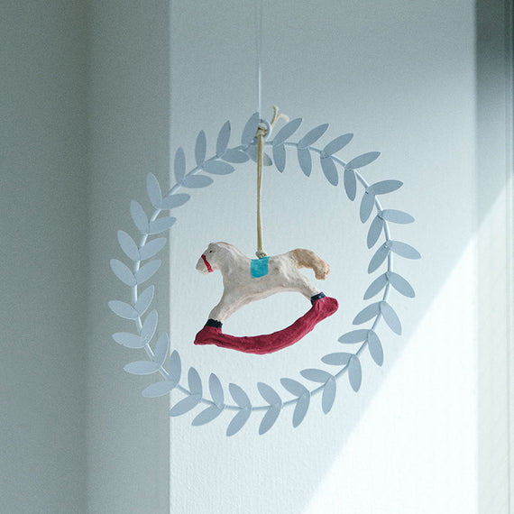 Fog Linen Work Metal Olive Wreath: White