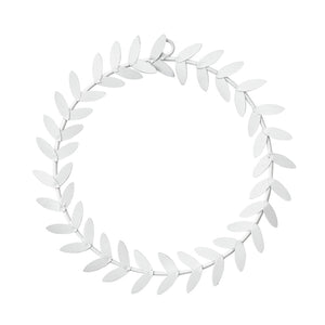 Fog Linen Work Metal Olive Wreath: White