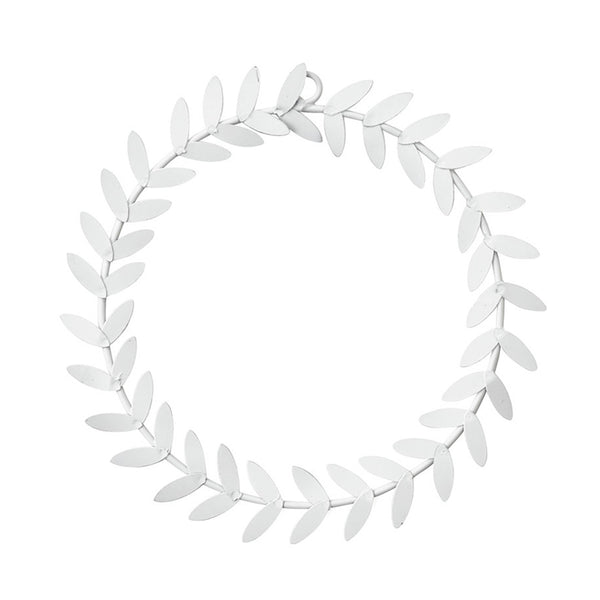 Fog Linen Work Metal Olive Wreath: White