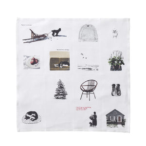 Fog Linen Work Misato Ogihara Handkerchief: Living with Dog