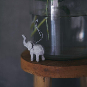 Fog Linen Work Papier Maché Ornament: Elephant