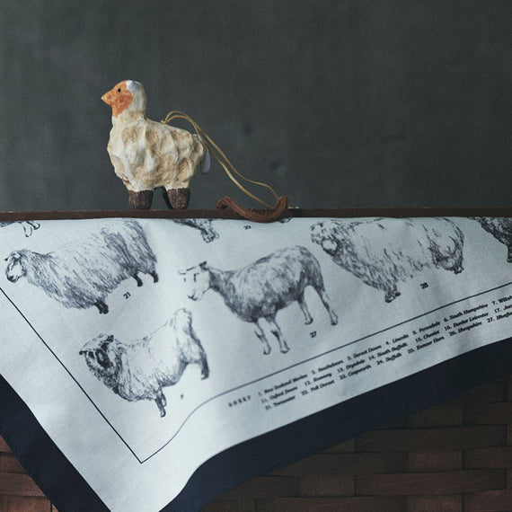 Fog Linen Work Papier Maché Ornament: Sheep