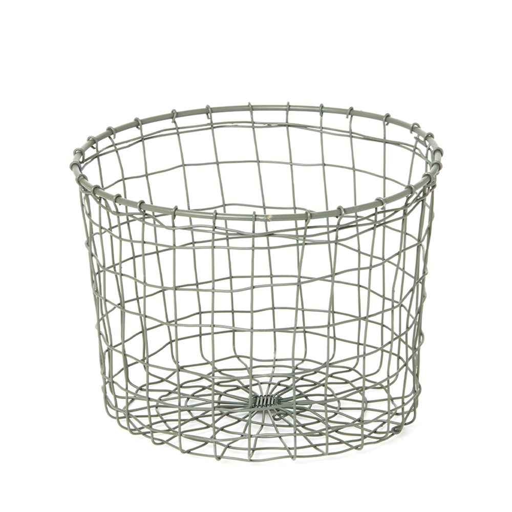 Fog Linen Work Round Pot Basket
