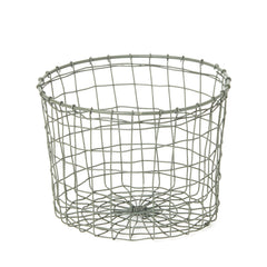 Fog Linen Work Round Pot Basket