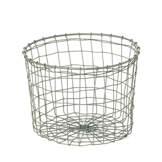 Fog Linen Work Round Pot Basket