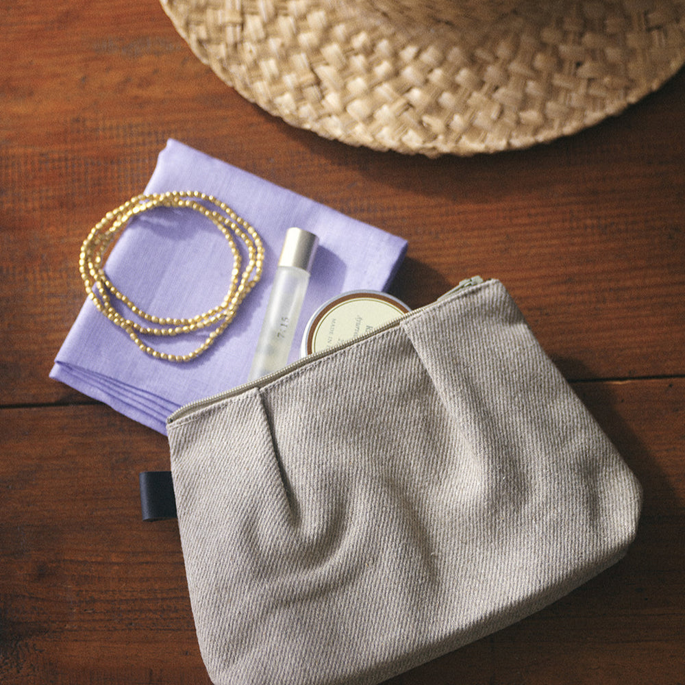 Fog Linen Work Seg Pouch (S): Natural