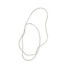 Fog Linen Work Silver Beads Necklace (L)