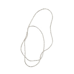 Fog Linen Work Silver Beads Necklace (L)