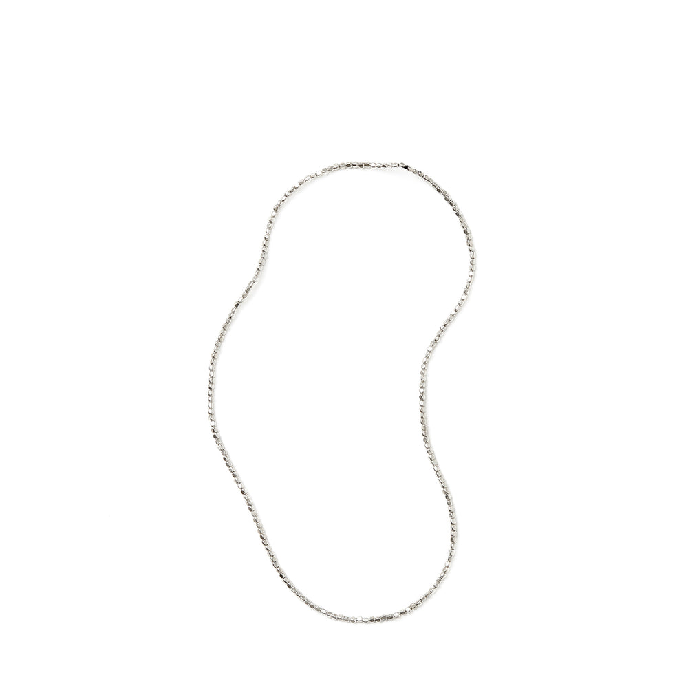 Fog Linen Work Silver Beads Necklace (S)