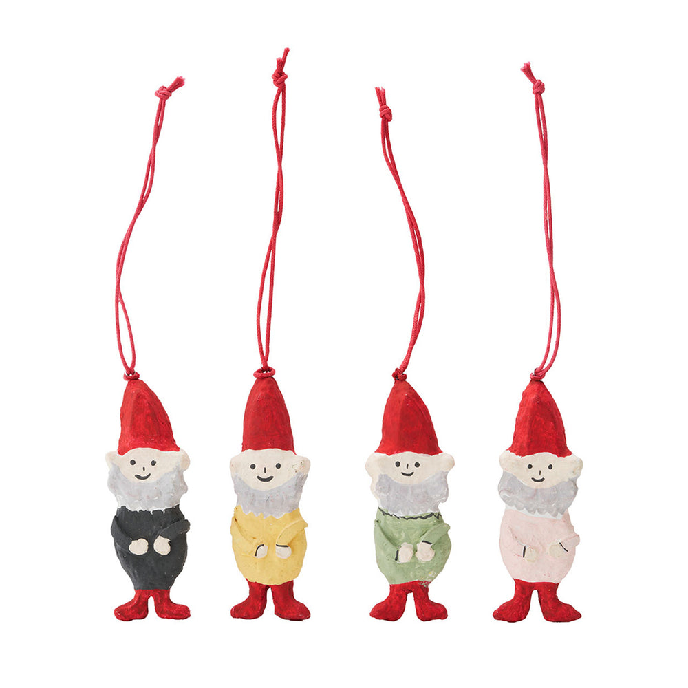 Gnome Ornaments - 4 Piece Set