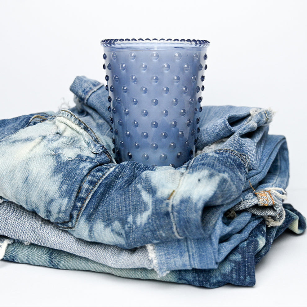 Simpatico Indigo Denim Hobnail 100hr Candle