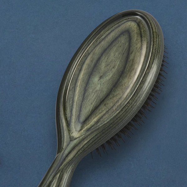 Infinito Green Lacquered Hair Brush - Bristles