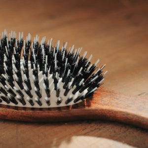 Kitobe Wood Oval Hair Brush with Bristles