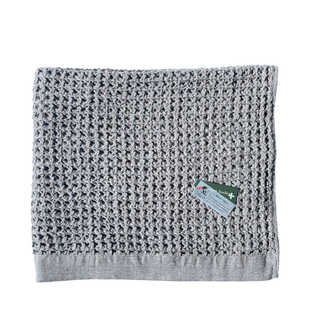 Kontex Brera Waffle Bath Sheet - Grey