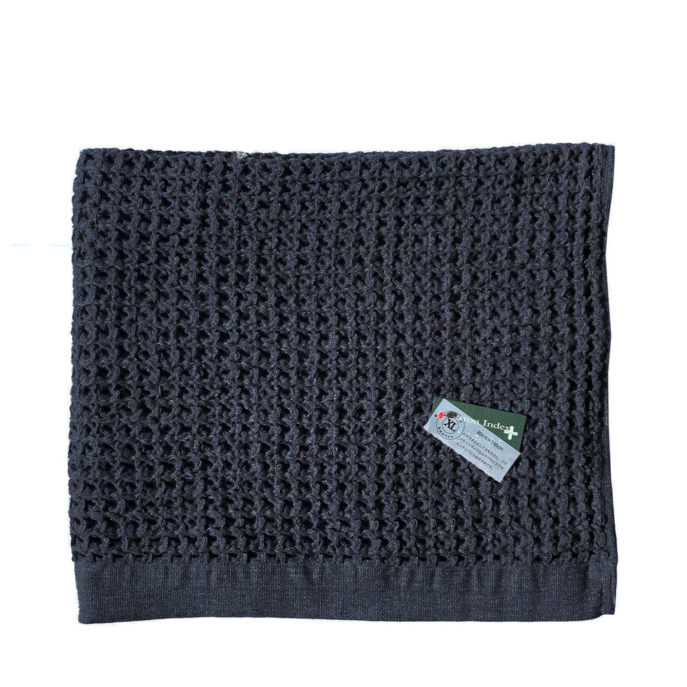 Kontex Brera Waffle Bath Sheet - Navy