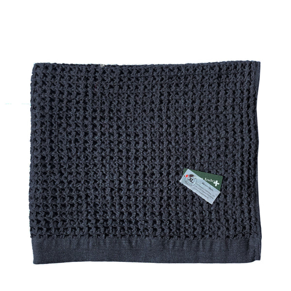 Kontex Brera Waffle Bath Sheet - Navy