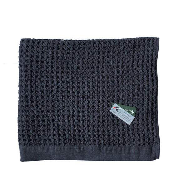 Kontex Brera Waffle Bath Sheet - Navy