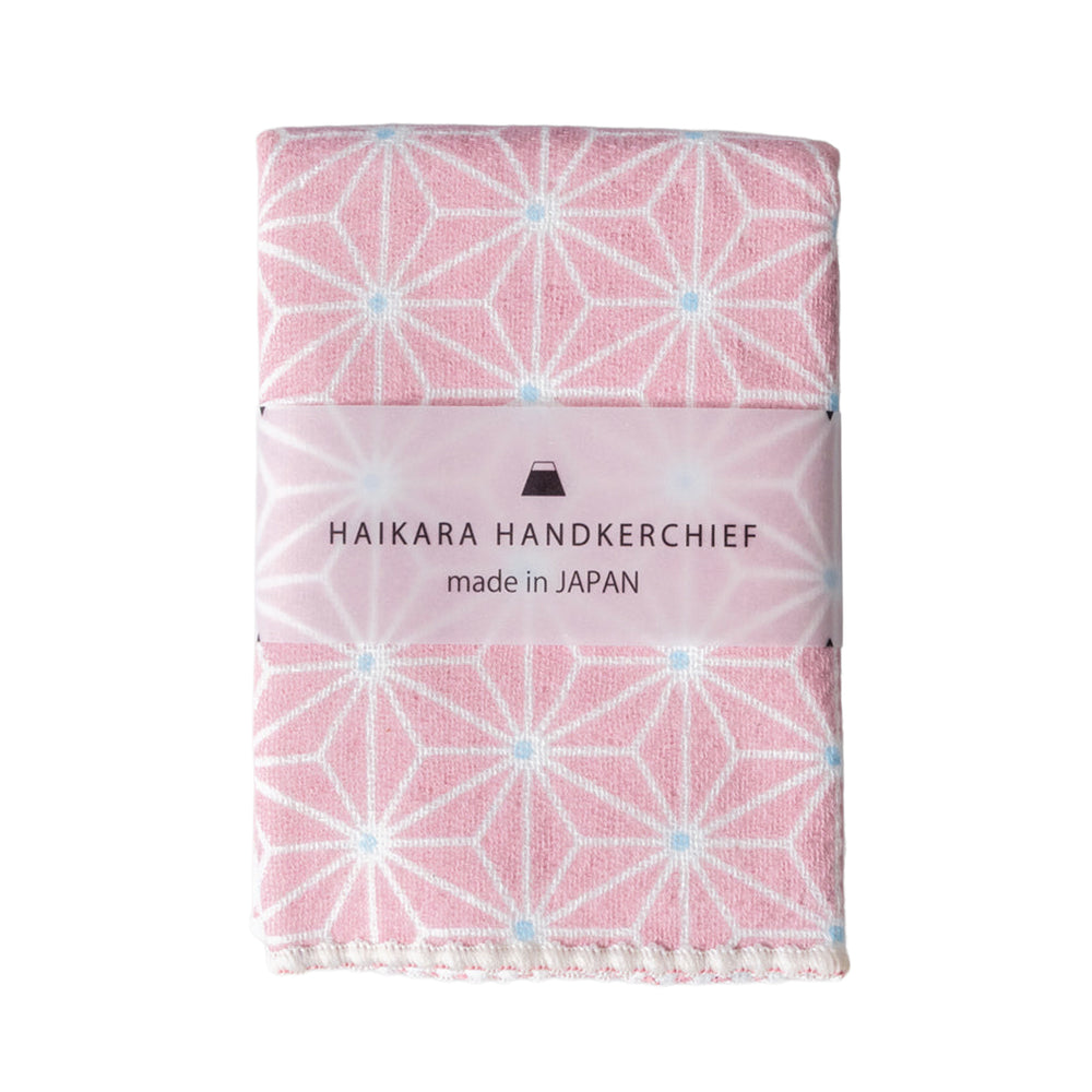 Kontex Haikara Handkerchief - Asanoha Pink