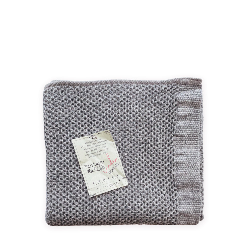 Kontex Vintage Waffle Towel Charcoal - 36cm x 83cm