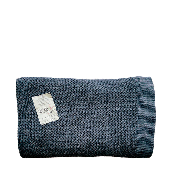 Kontex Vintage Waffle Towel Navy - 125cm x 190cm