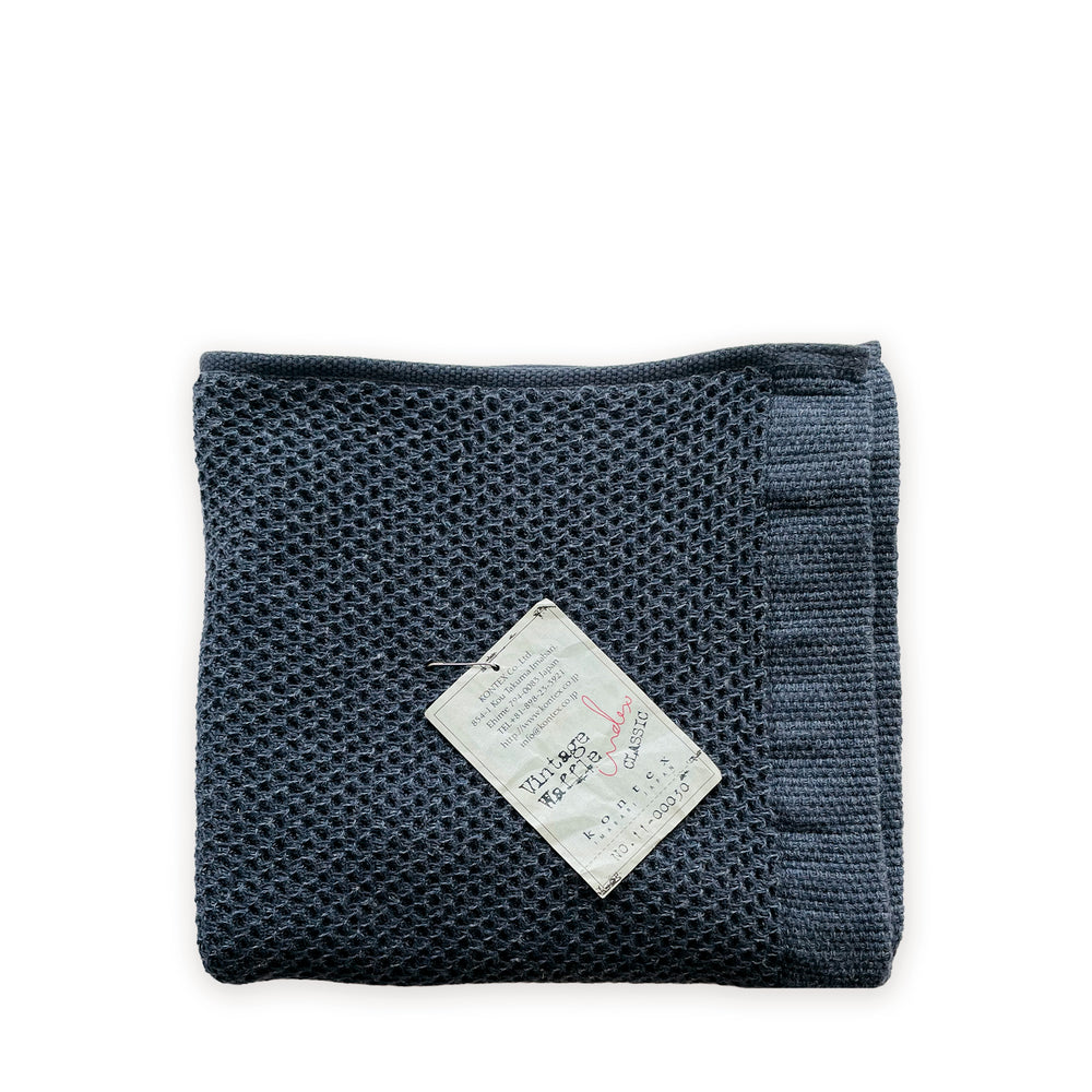 Kontex Vintage Waffle Towel Navy - 36cm x 83cm