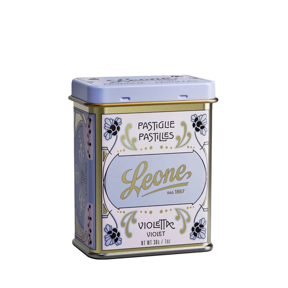 Leone 1857 Floral Violet Pastilles in Classic Tin