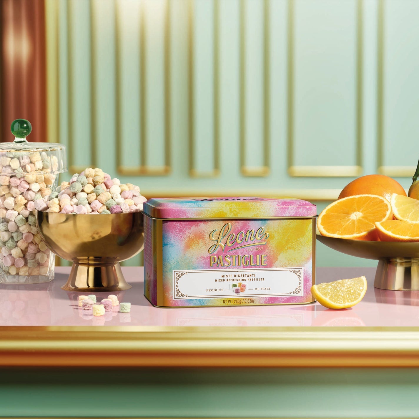 Leone 1857 Mixed Refreshing Pastilles in Gift Tin - 250g
