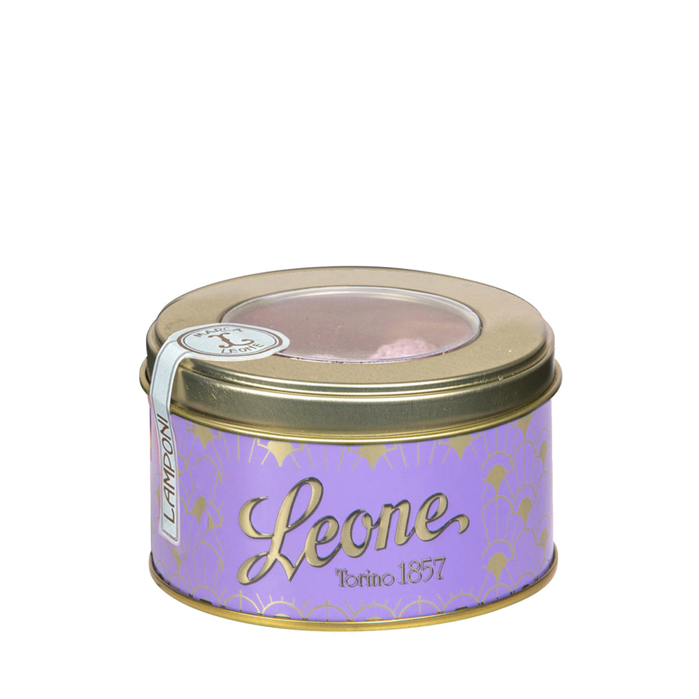 Leone 1857 Raspberry Candy Drops in Round Tin - 150g