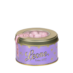 Leone 1857 Rose Candy Drops in Round Tin - 150g