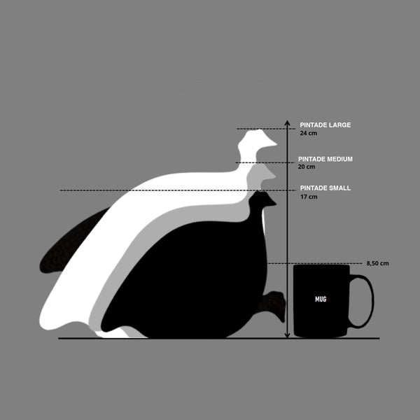 Les Ceramiques de Lussan Pintade (Guinea Fowl) Medium - Polar Blue