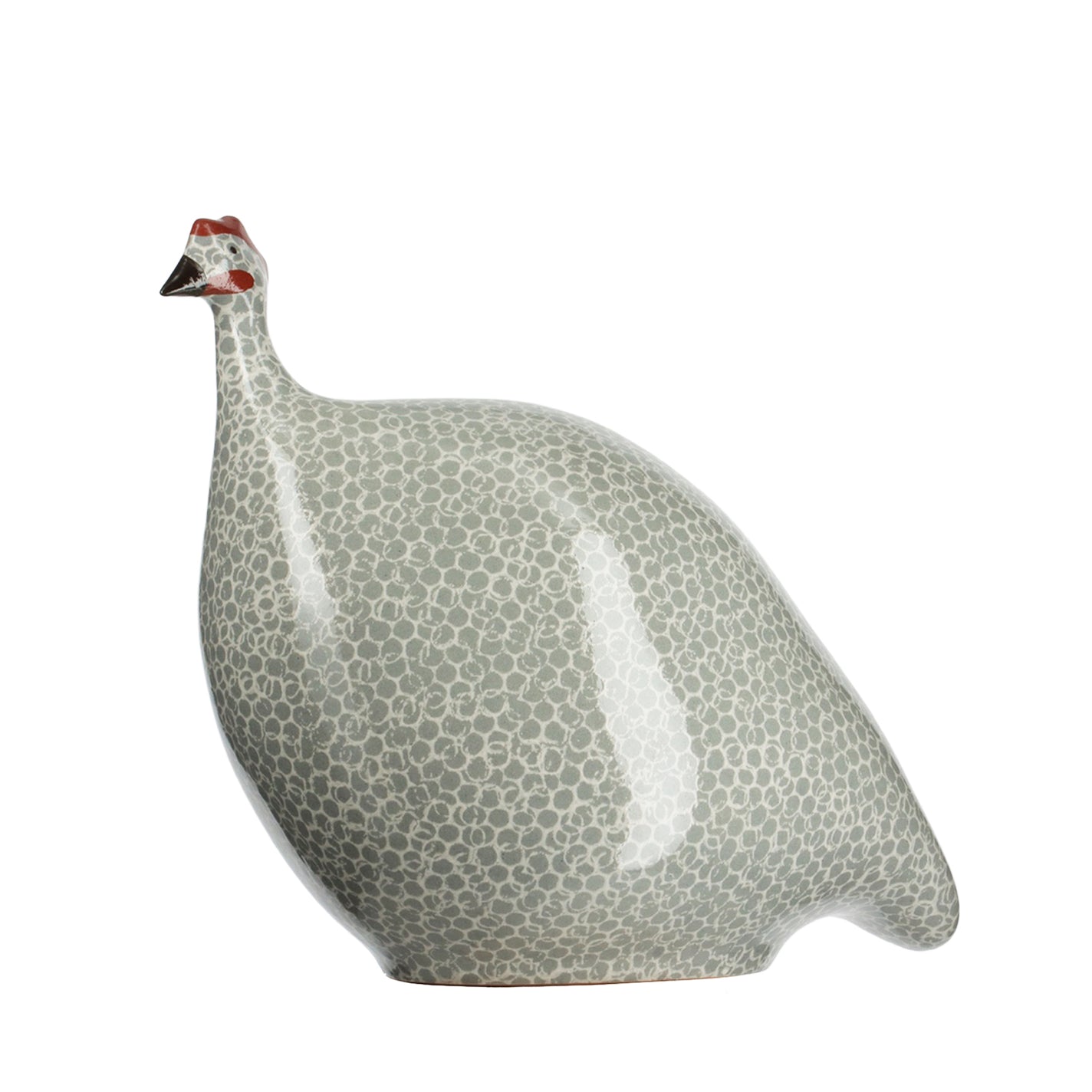 Les Ceramiques de Lussan Pintade (Guinea Fowl) Medium - Polar Blue
