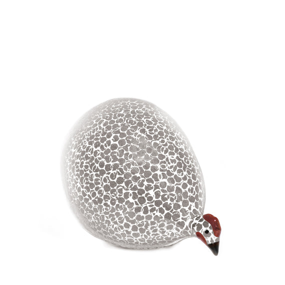 Les Ceramiques de Lussan Pintade (Guinea Fowl) Pecking - Grey