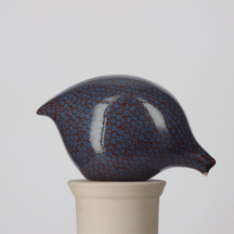 Les Ceramiques de Lussan Quail Pecking - Blue/Red