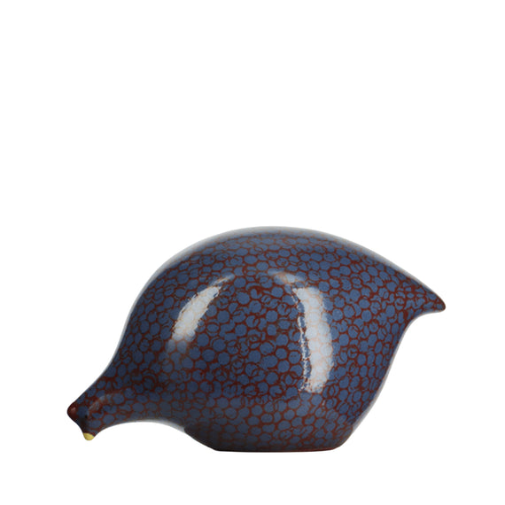 Les Ceramiques de Lussan Quail Pecking - Blue/Red