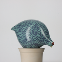 Les Ceramiques de Lussan Quail Pecking - Turquoise