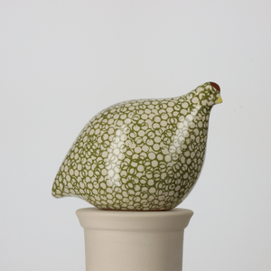 Les Ceramiques de Lussan Quail Standing - Green