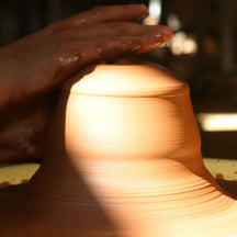 Les Ceramiques de Lussan Quail Standing - Mauve