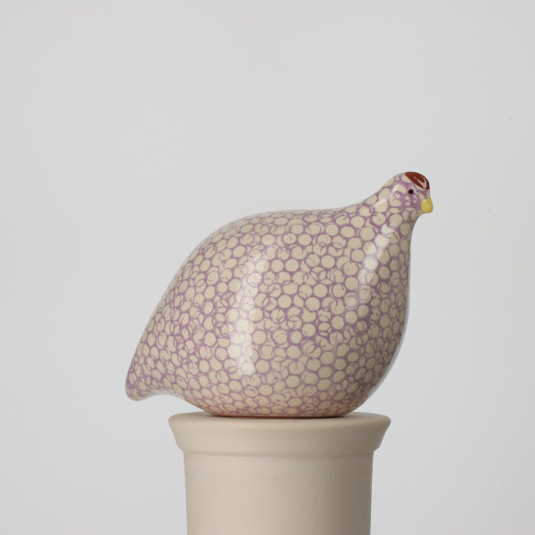 Les Ceramiques de Lussan Quail Standing - Mauve