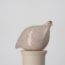 Les Ceramiques de Lussan Quail Standing - Mauve