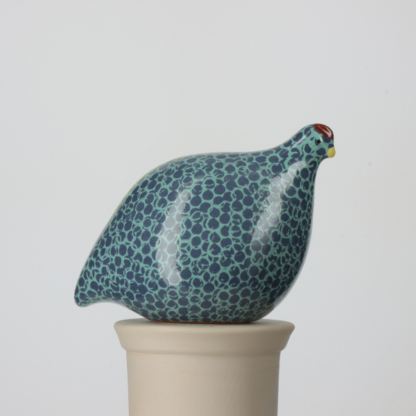 Les Ceramiques de Lussan Quail Standing - Turquoise