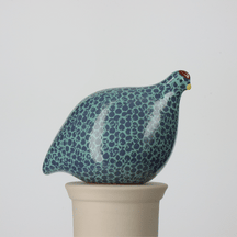 Les Ceramiques de Lussan Quail Standing - Turquoise
