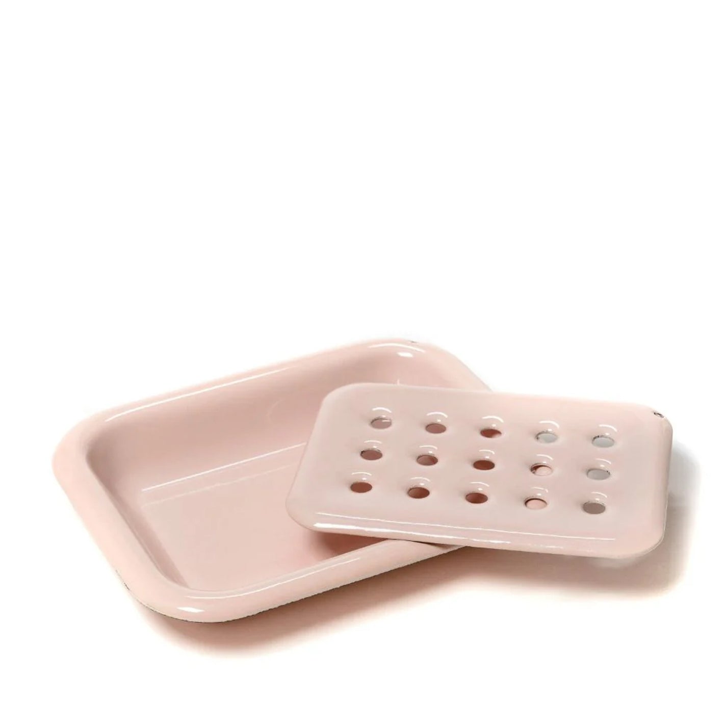 Les Choses Simples Enamel Soap Dish - Rose